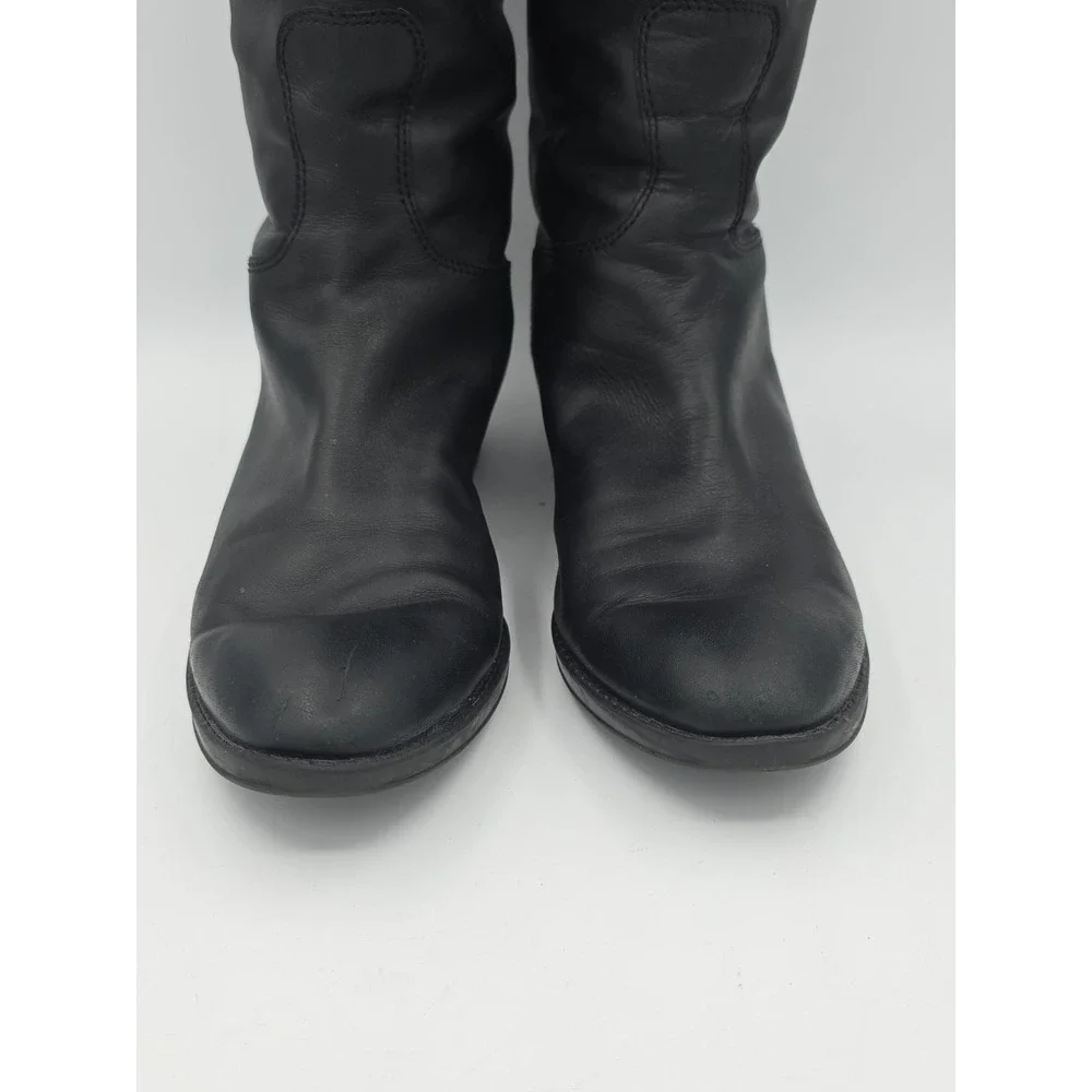 Sam Edelman‎ Penny Leather Riding Boot in Black Size 7